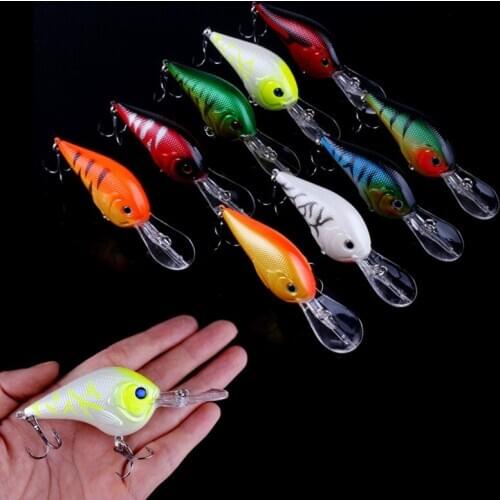 Crankbait Hard Bait Topwater carp fishing Lure 9Pcs 9.5cm/11.2g Pesca Hooks Fish Wobbler Tackle