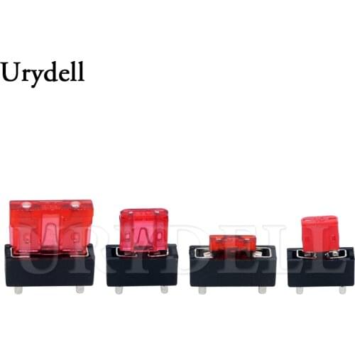 10pcs PCB Panel Mount Insurance Blocks Safety Terminals 10A Micro M2 Mini Small Medium Universal Car Fuse Holder