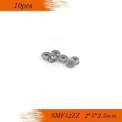 10pcs SMF52ZZ LF520ZZ stainless steel 440C ball bearing 2*5*6.2*2.5*0.6mm miniature bearing with flange MF52ZZ