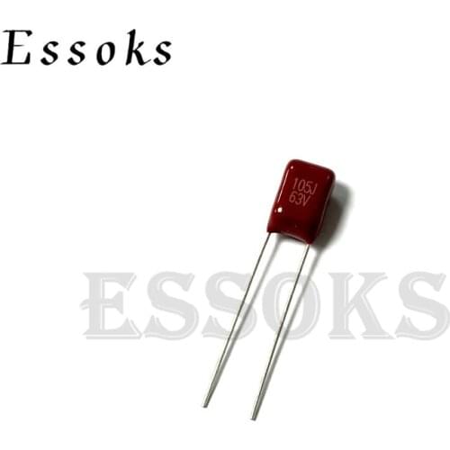 20PCS 63V105J 1UF Pitch 5mm 1000NF 63V 105 105J CBB Polypropylene film capacitor