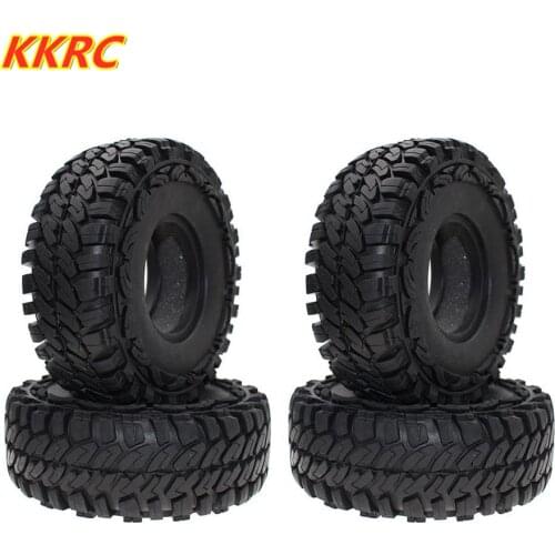 4pcs 114mm 1.9" RC Rock Crawler Rubber Tyres / Wheel Tires for 1:10 Axial SCX10 D90 D110 TF2 TRX-4