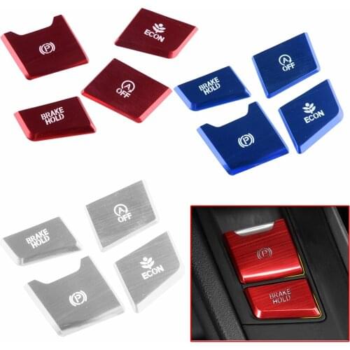 4pcs Car Front Gear Shift Box Button Trim Cover Left Hand Drive Fit for Honda CR-V CRV 2017 2018 2019 2020