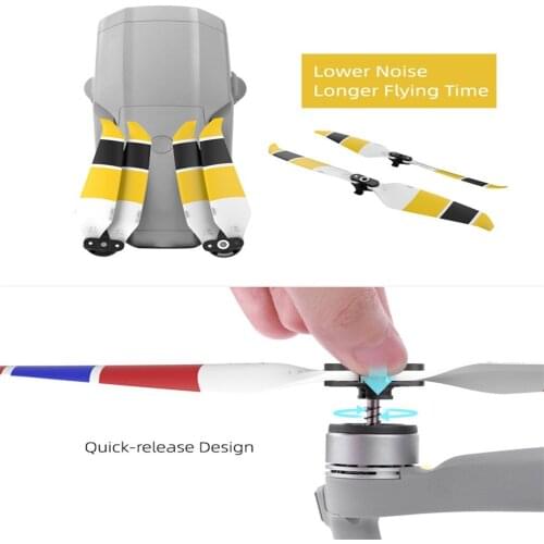 8Pcs Multicolor7238F Low-Noise Propeller Quick Release Blade Props For DJI Mavic Air 2 Drone Professional RC toys Acce Parts