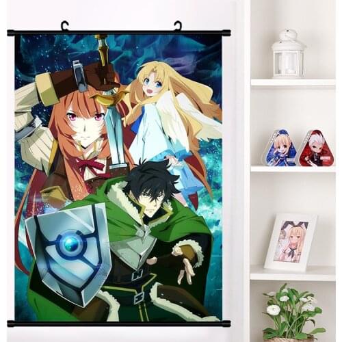 Anime Tate no Yuusha no Nariagari Naofumi Iwatani Raphtalia Filo Wall Picture Poster Scroll Canvas Painting Wall Hanging Poster