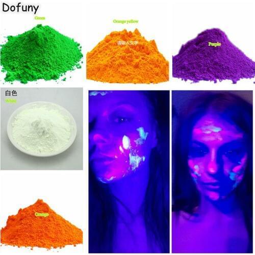 Shiny under UV Light Nail Glitter Neon Powder Fluorescence Pigment Phosphor Powder Fluorescent Powder for Nail Lipstick 500g