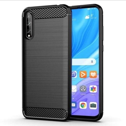 Huawei P Smart 2019 2020 Plus Case Carbon fiber Cover Shockproof Phone Case On For Huawei P Smart Z Cover Full Protection Bumper