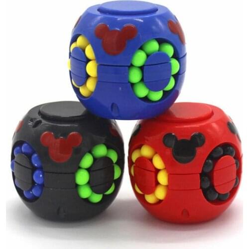 Childrens Fingertip Spinning Top Small Bean Burger Cube Toy Childrens Intellectual Development Creative Decompression Toy Gift