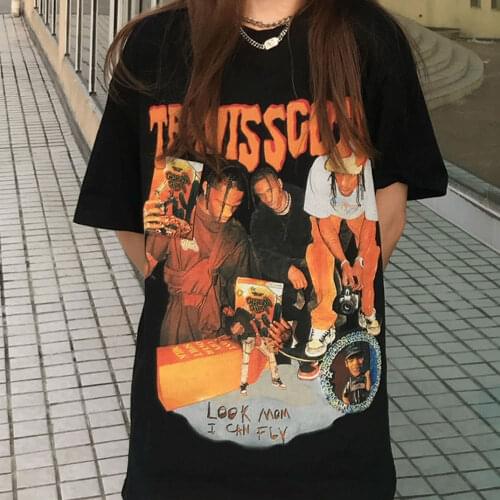Travis Scott T Shirt Men Women Oversized Vintage Hiphop Astroworld Tour Loose Catus Jack Unisex Summer Skatedboard Fashion Tops