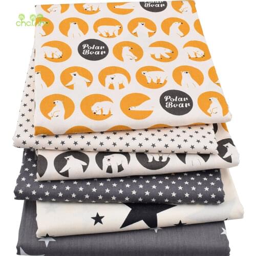 Chainho Cartoon Print Twill Cotton Fabric For DIY Quilting Sewing/Tissue Of Baby&Children/Sheet,Pillow,Cushion,Curtain Material