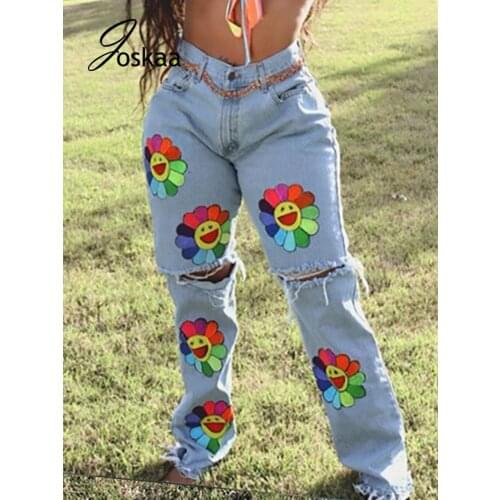 Joskaa Women's Jeans With Embroidery