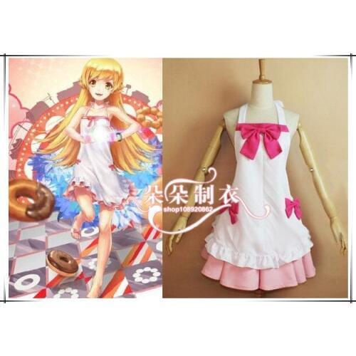 Bakemonogatari Nisemonogatari Hanekawa Tsubasa Shinobu Oshino Cosplay costume lolita dress