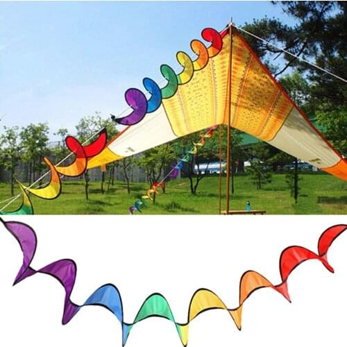 Colorful Hot Rainbow Spiral Windmill Tent Wind Spinner Garden Home Decorations