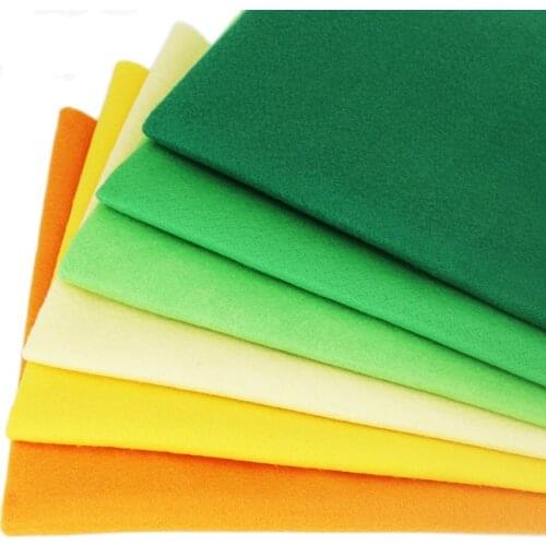 CMCYILING 6 Pcs/Lot 45cmx55cm Patchwork Soft Felt Fabric For Needlework DIY Sewing Dolls Crafts Polyester Cloth