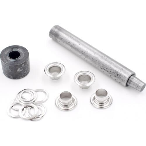 100pcs/lot 8mm High eyelets and tools Metal hole. Eyelets.Black metal corns. Canopy cloth rope hole. Clothing & Accessories