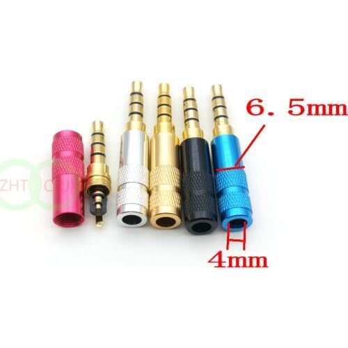Mini 3.5mm 4pole Male Repair Headphone Plug Metal Audio Soldering New