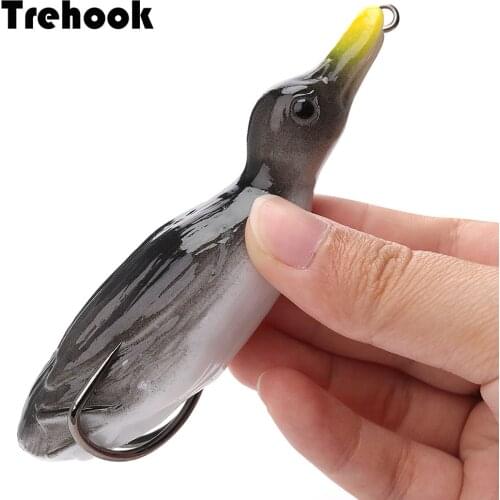 TREHOOK 10cm 20g Duck Floating Soft Lure Shad Wobblers Silicone Fishing Lures Worm Artificial Bait Pike Fishing Tackle Crankbait