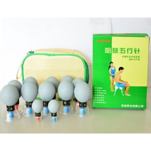 8/12/18Cans Massage Silicone Suction Cups Set Chinese Acupuncture Therapy Magnetic Massage Jars for Vacuum Cupping Therapy