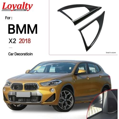 Loyalty for BMW X2 2018 Interior Car A Pillar Decorative Front Window Cover Sticker ABS Carbon fiber Car Styling Accessories