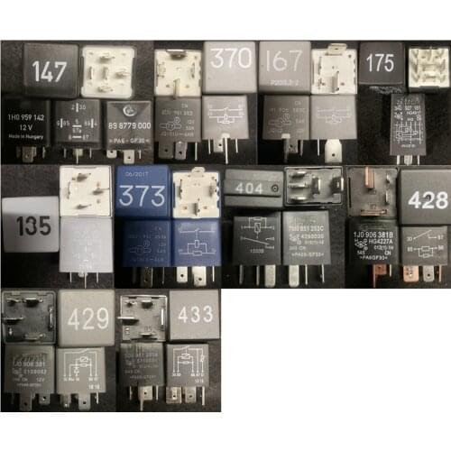 New Original Relay For Volkswagen Audi 147 167 175 185 370 404 428 429 433 Automotive Relay 3A092781 1J0906381