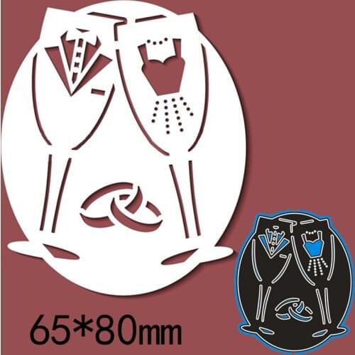 New Metal Cutting Dies Bottle Couple For Card DIY Scrapbooking Stencil Paper Craft Album Template 6.5*8cm