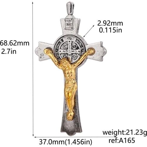 Zinc Alloy Material Wholesale Pendants For Necklaces Jesus Diy Jewelry Making Charm Craft Keychain Accessories Exorcism Cross