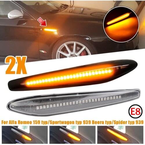 For Alfa Romeo 159 Sportwagon Boera Spider 939 LED Sequential Lamp Dynamic Blinker Indicator Side Marker Turn Signal Light