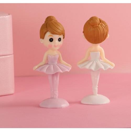 Pink Castle Girl Bow little Princess Girls Happy Birthday Cake Topper Kid Party Supplies Pink Love Gifts Dessert Ballet Girl