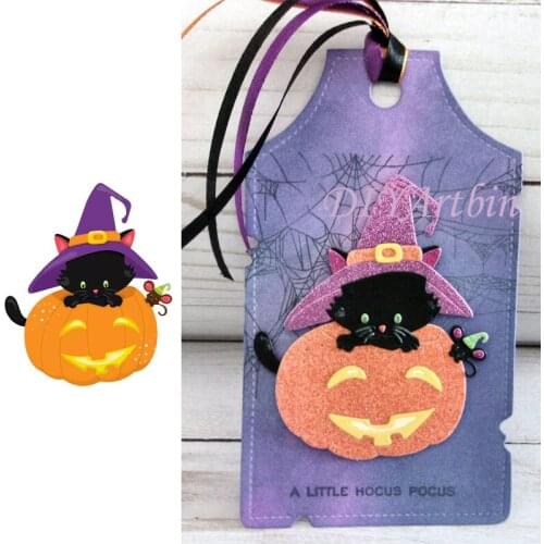 Halloween Cat Stencil Cutting Dies Pumpkin Embossing Cutting Dies For DIY crafter Cards Making
