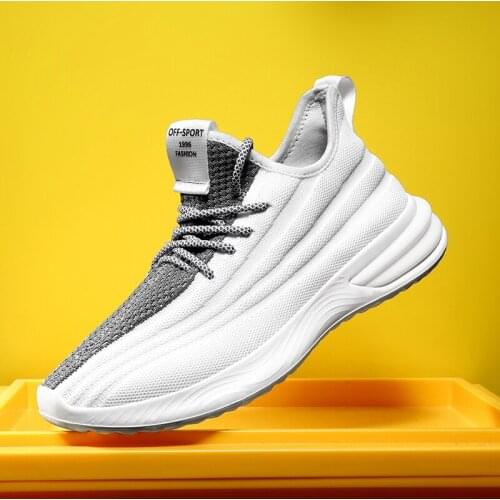 High Quality Mens Fashion Sneakers Shoes For Men 2021 Breathable Sneakers Breathable Knitted Jogging Soft bottom Sport Shoes