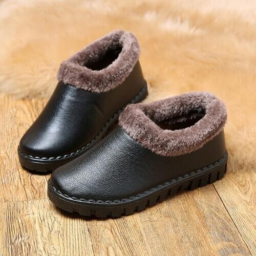Snow Boots Women Shoes Warm Plush Fur Ankle Womens Shoes Winter Female Slip On Womens boots Waterproof Footwear NVXUE37
