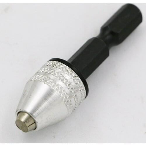 0.3-3.5mm Keyless Drill Chuck 1/4" Hex Shank Electric Drill Bits Adapter Motor Shaft Mini Chuck Fixture Quick Change Converter