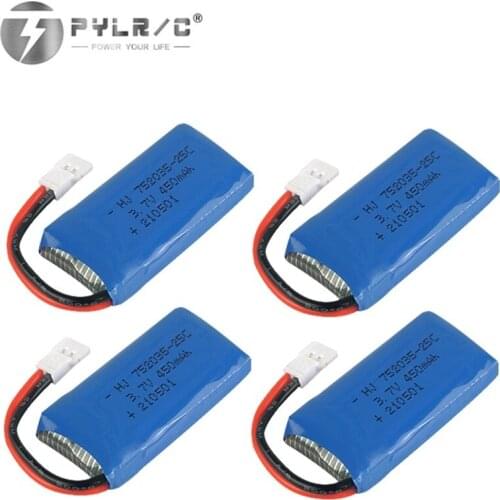 1/2/3/5pcs 3.7V 450mAh lithium battery for H107 H31 KY101 E33C E33 remote control Spare Parts for 3.7v drone battery