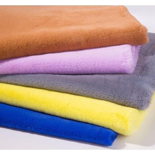1Pcs 160x50cm Faux Rabbit Fur Fabric 1CM Thicken Super Soft Plush Fabric For Handmade Stuffed Toys Sewing Fabric