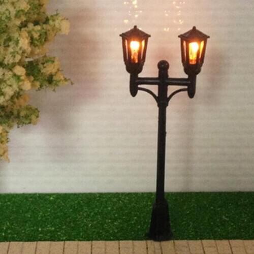 10Pcs Street Light LED Lighting Lamp Railway Sand Table Building Scenery Decor DIY Toy