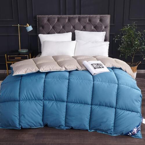 100% White Goose Down Quilts Duvet Thickening Winter Comforters Blanket Down Filling 100% Cotton Cover King Queen Full Twin Size