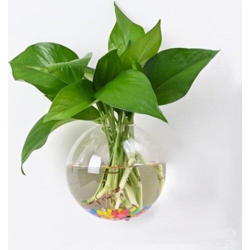 18pcs/pack Diameter=12cm Wall Mounted Glass Globe Terrarium Vase Home Decoration Party Wedding Decorative Props
