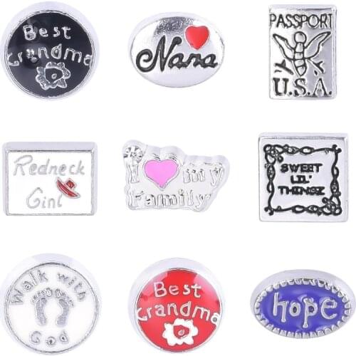 F378 Zinc Alloy Black Book Floating Locket Charms For Glass Living Locket Pendant 9*7mm