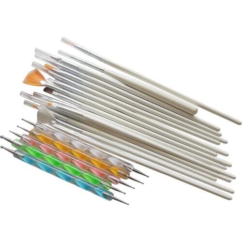 20Pcs Basic Nail Art Design Painting Dotting Pen Nail Draw Pen Brush Nail Art Tool Set