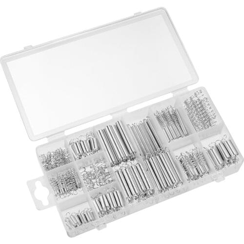 200pcs Spring Assortment Spiral Spring Galvanized Spring Set Spring Rate Extension Spring