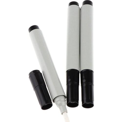 3 Pieces Grey Plastic Medium Tips 4.5mm Flat Tip Watercolor Oil Acrylic Paints Marker Pen Empty Tube Ink Fountain Refill Pen