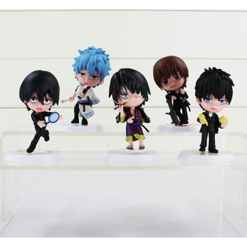 5pcs/set Silver Soul Gintama PVC Action Figure Toys Collection Model Toy Q Version Free Shipping