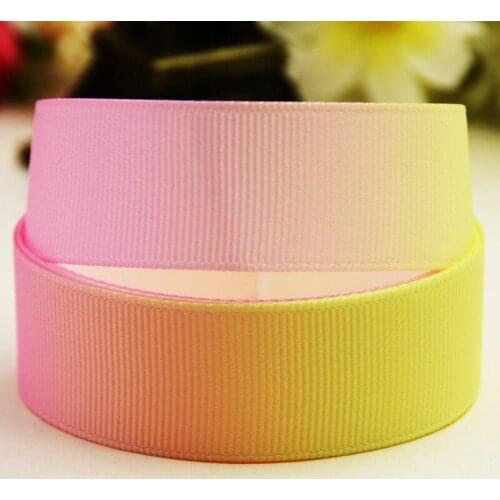 7/8'' 22mm,1" 25mm,1-1/2" 38mm,3" 75mm Ruban satin Gradient Cartoon printed Grosgrain Ribbon party decoration 10 Yards X-02842