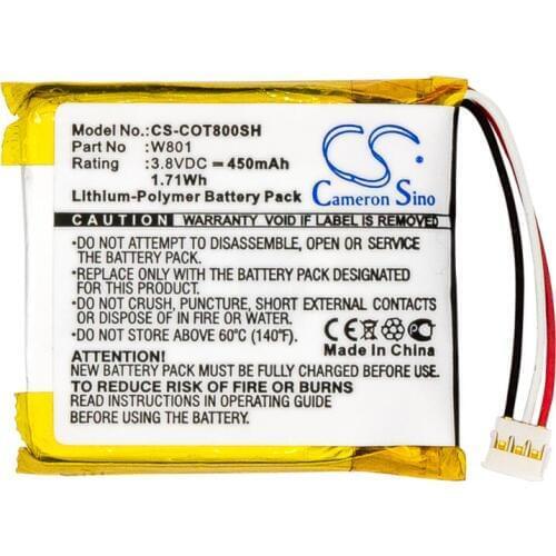 Cameron Sino 450mAh battery for CODIO K8 T8 W801 Smartwatch Battery