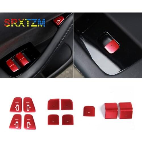 Car Window Lift Switch Button Door Open Sticker Trim For Tesla Model 3 2017-2020 Car Styling Interior Accessories