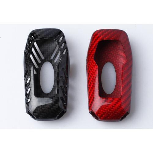 TTCR-II Carbon Fiber Smart Remote Key Fob Case Shell Holder Cover For Ford Mustang 2015 - 2017/ Explorer 2016 2017 3 button