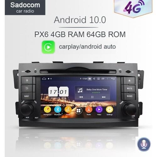 DSP PX6 2 din Android 10.0 6 Core 64G ROM 4GB RAM car radio GPS Car DVD Player RDS autoradio For kia Mohave Borrego 2008-2012