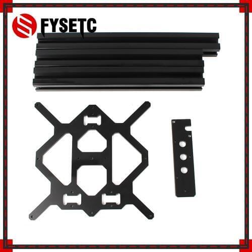 1Set Black Aluminum Profile Y carriage Z bottom plate Extrusion Profile 3030 for Prusa Mini 3D Printer With 3pcs U-bolts Holding