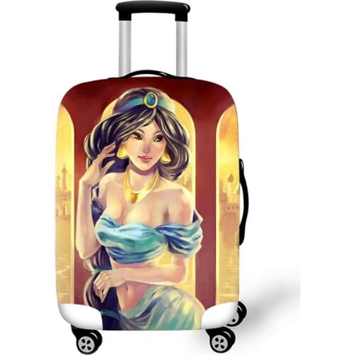 Elastic Luggage Protective Cover Case For Suitcase Protective Cover Trolley Cases Covers 3D Travel Accessories Girl Aladdin T111