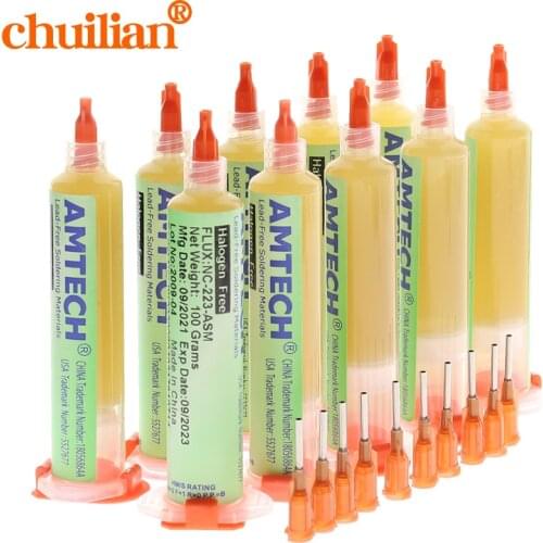 AMTECH NC-223-ASM 10cc BGA Flux PCB Flux Paste No-Clean Solder / SMD Soldering Paste Flux Grease