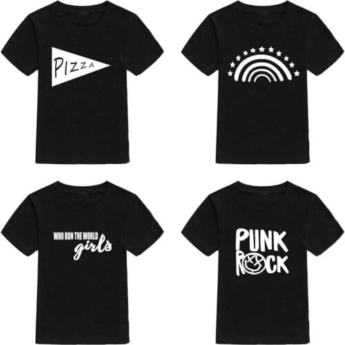 2021 Summer New Cotton Pizza Rainbow Print Boys T Shirt For Kids 3 Colour Short Sleeve Fashion Childrens T-shirts Boy Clothes